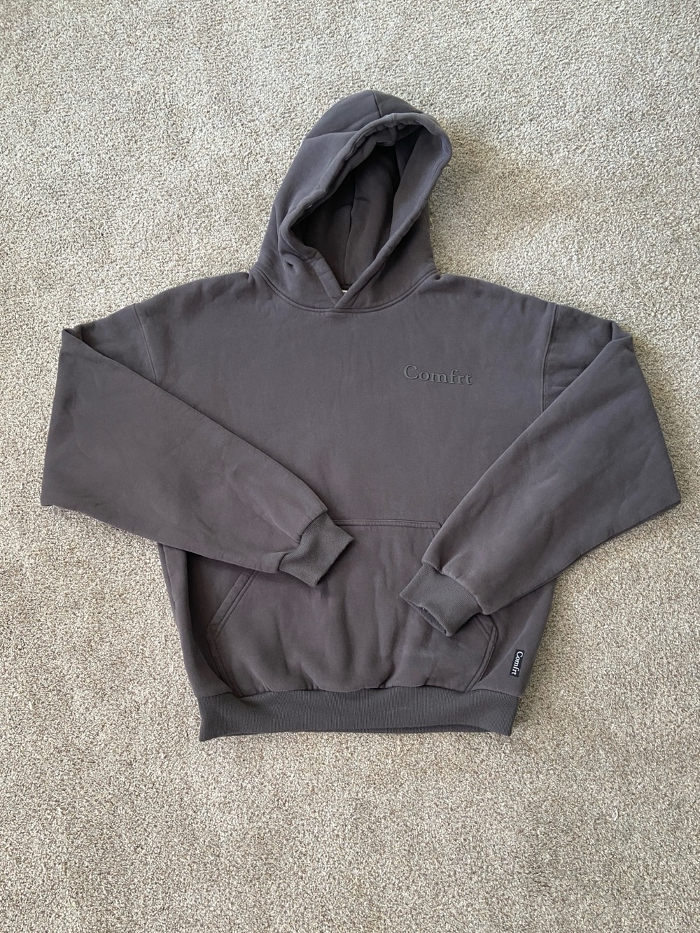 Comfrt Minimalist Steel Gray Hoodie Medium